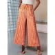 thumbnail image 3 of Pantalones Anchos Cómodos de Verano para Mujer, Color Naranja, Talla XL, 3 of 5