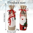 thumbnail image 3 of Wine Christmas Bag, Burlap Wine Bottle Gift Bag with Drawstring, Reusable Wine Bottle Covers for Xmas Christmas Wedding Birthday Holiday Party Decoration (1PC,Santa), 3 of 7