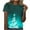 Light Blue, variant on PuLe Christmas Shirts for Women Glitter Xmas Tree Graphic Tee Tops Cute Short Sleeve Tunic Tshirt Cotton Crewneck Blouses
