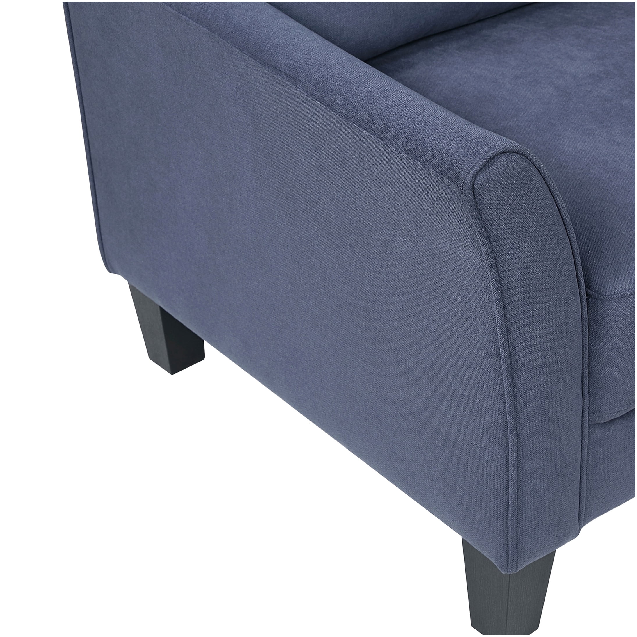 Modern Blue Loveseat Sofa with Plush Upholstery for Living Room, Compact Two-Seater with Solid Wood Frame