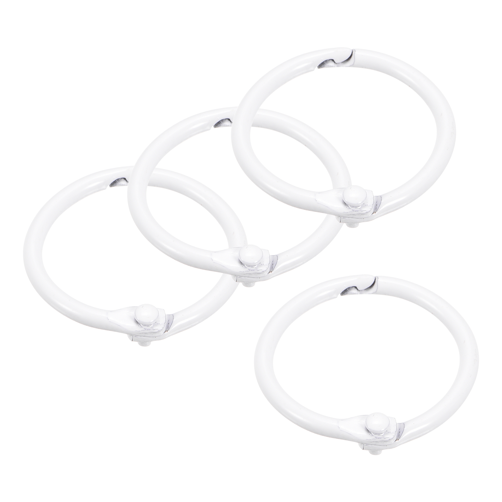 Uxcell Loose-Leaf Binder Rings, 30mm/ 1.18" Metal Book Ring, White, 4Pack