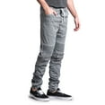thumbnail image 3 of Victorious Men's Scrunch Stacked Biker Twill Jogger Pants JG882 - Textured Gray - Large, 3 of 6