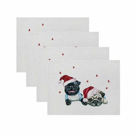 AUQ Placemat,Quick-Drying Fabric Table Mat,Stain and Mold Resistant Dinner Mats,Multicolor 9,32*42cm