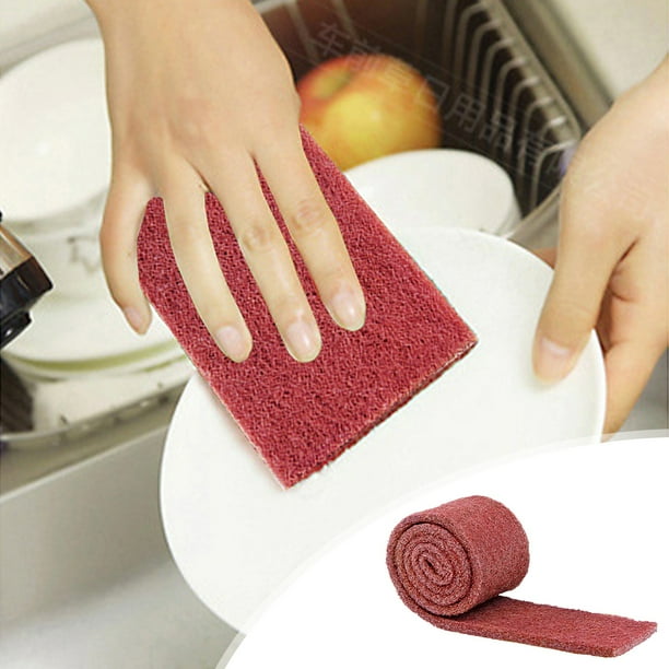 Paño de Limpieza de Esmeril Multicolor de 57 M | Trapo de Fregado Ergonómico de Nailon En Forma de S | Cepillo Flexible de Fibra de Poliéster para Lavavajillas de Cocina, Ideal para Eliminar El Óxido