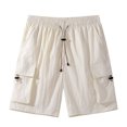 thumbnail image 2 of FRSASU Men's Summer Shorts Bermuda Athletic Stretch Sport Wear Drawstring Soft Cargo Gym Pants Casual Comfy Beach Shorts Beige, 2 of 8