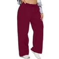 thumbnail image 2 of BILIKEYU Wide Leg Yoga Pants for Women Casual Loose Cozy Sweatpants High Waisted Lounge Pajama Flowy Pants with Pockets, Women's Lounge Sweatpants, Loose Pants for Women, Sweat Pants for Women, 2 of 7