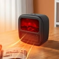 thumbnail image 2 of Space Heater 1000W Space Heaters For Indoor Use Energy Efficient Fireplace Dynamic Flame Small Space Heater Ceramic Fast Heating Portable Space Heater For Office, 2 of 8