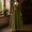 Army Green, variant on Halloween Costumes For Women Vintage Long Sleeve Cinched Waist Dress Cotton Hemp Halloween Party Costume Blue XXL