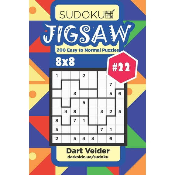 Sudoku Jigsaw - 200 Easy to Normal Puzzles 8x8 (Volume 22)