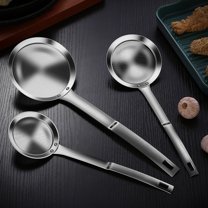 Stainless Steel Oil Colander Spoon Multi-functional Filter Spoon Stainless Steel Fine Mesh Wire Oil Skimmer Strainer Net