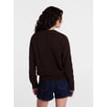 thumbnail image 3 of Scenario Women's Crewneck Cable Knit Mid-weight Sweater, Sizes XS-XXXL, 3 of 5