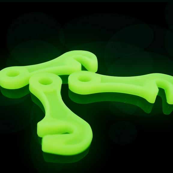 LABSERRON 8Pcs Plastic Carabiner Hook for Camping Rope Buckle in Light Green