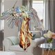 thumbnail image 4 of Bewildely Angel Ornament Window Panel Hanging Angel Suncatcher Decoración del hogar Decoración del hogar Bewildely HA035703-00, 4 of 6