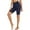 Navy, variant on GTEYOIJN Commuter Pants Womens High Waist Yoga Shorts Compression Yoga Shorts with Pockets Women's Yoga Leggings Stretch High Waist Gym Workout Shorts Legging Joggers Sport Short Tights Pants