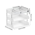 thumbnail image 3 of Savings Clearance!Desktop Storage Rack Made of Plastic Material for Office Supplies with Multiple Layer of Separation A4 File and Book Storage Rack-#White, 3 of 6