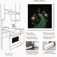 thumbnail image 6 of Moonow7 Moody Wildlife Wall Art Prints, Botanical Peacock Poster for Living Room, Entryway, Hallway or Stairway Space, Realistic Bird Decor, Unframed Size 45×45 cm / 18×18”, 6 of 14