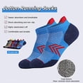 thumbnail image 6 of YOMYM Ankle Hiking Running Socks for Women Compression Thick Athletic Cushion Breathable Socks 6 Pairs, 6 of 8