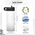 thumbnail image 4 of Saiise inside out 2 Print Insulated Water Bottle with Straw,Sports & Travel Water Bottle 18oz Double Walled Stainless Steel,Reusable Thermal Water Bottle, 4 of 8