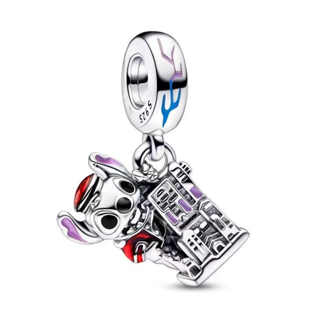 Pandora925 plata de ley amor copo de nieve con cuentas helado Mickey colgante Margarita encantos cuentas ajuste Original pulsera Diy accesorios 2023 nuevo regalo del Día de la madre joyería de moda