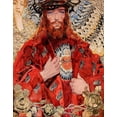 thumbnail image 2 of Józef Mehoffer 20x24 White Modern Wood Framed Museum Art Print Titled - The Sacred Heart of Jesus, 2 of 4