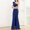 thumbnail image 4 of UPPADA Robe Sirène à une Épaule pour Femme Sans Manches Couleur Unie Robe Décontractée Robe de Cocktail Robe de Soirée Ourlet Haut-Bas Robe de Fête Robe de Bal de Mariage Robe de Bal Formelle Liquidation en Liquidation, 4 of 6
