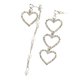 thumbnail image 5 of Pendientes de borlas lineales asimétricos , preciosos pendientes colgantes en apariencia de , pendientes de de cristal para mujer Plata Hugo Pendientes asimétricos, 5 of 7