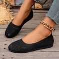 thumbnail image 4 of Tqyyweavej Women's Mesh Flats Slip On Closed Toe Dressy Mules Versatile Comfortable Breathable Ballet Shoes, Gifts for Women 36-43, 4 of 10