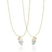 Wonder Nation Best Friend Half a Heart Wear One Share One Necklace Set, 2 Pieces