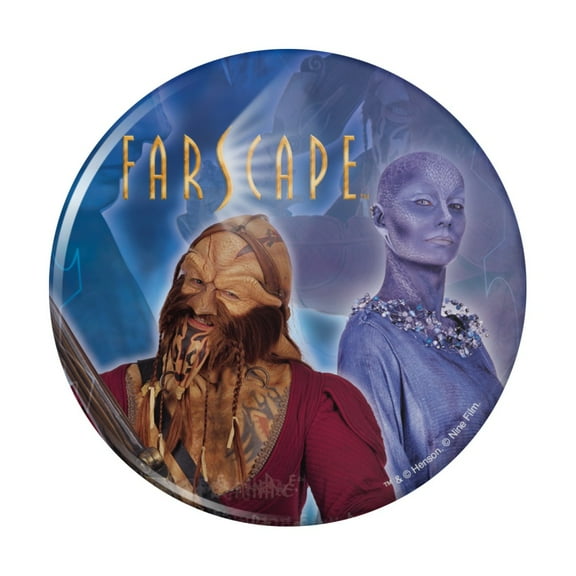 Farscape Crew Zhaan and Ka D'Argo Aliens Kitchen Refrigerator Locker Button Magnet