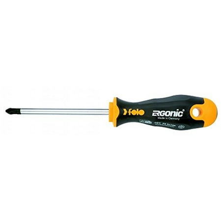 Ergo Screwdriver - Felo 0715753683 PZ1 PoziDrive Round Ergo Screwdriver w/Length 3 1/8