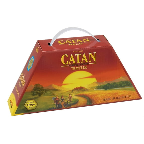 CATAN Jeu de Société Édition Compacte Voyageur - Jeu de Stratégie on the Go!, Jeu Familial pour Enfants et Adultes, 10+, 2-4 Joueurs, 60 Minutes