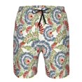 thumbnail image 3 of Logiee Paisley Floral 5 Print Mens Swim Trunks Quick Dry Board Shorts,Breathable Hawaii Beach Shorts Swimwear Bathing Suits-X-Large, 3 of 6