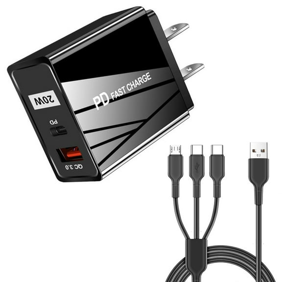 USB Charger Adapter Wall Outlet with 2 USB Ports Compatible for iPhone MacBook Pro/Air iPad Pro Galaxy Pixel US Plug