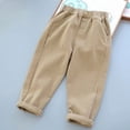 thumbnail image 4 of CONROSES Kids Boys Casual Pants Wide Leg Baggy Pant for Child Solid Elastic Waist Cozy Jogger Trousers with Pockets, 4 of 7