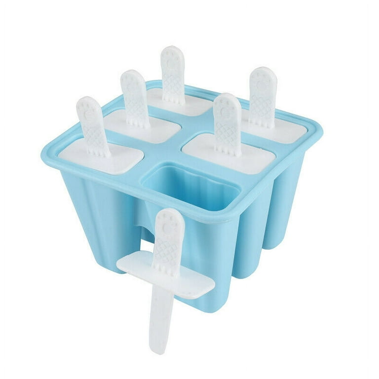 Silicone Popsicle Molds 10 Cavities Reusable Ice Pop Tray w/100 Popsicle  Sticks