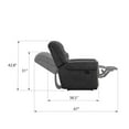 thumbnail image 3 of 88" 3-Seat Ferrar Gray Reclining Sofa, Solid Wood Recliner Sofa with Gray Fabric, Theater Sofa for Living Room, 3 of 6
