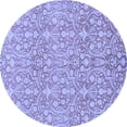 thumbnail image 1 of Ahgly Company Machine Washable Indoor Round Abstract Blue Modern Area Rugs, 6' Round, 1 of 4