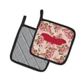 thumbnail image 2 of Moth Shabby Chic Pink Roses Pair of Pot Holders, 2 of 3