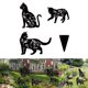 thumbnail image 2 of Metal Cat Silhouette Decor Wrought Iron Home Bedroom Dormitory Bookshelf, 2 of 5