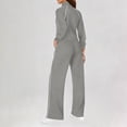 thumbnail image 4 of CIENVNSTG Womens 2 Piece Outfits Sweatsuits Fall Full Zip Sweatshirts Workout Pants Matching Lounge Sets Tracksuits 2026 Gray 2XL, 4 of 5