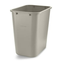Staples COASTWIDE Indoor Trash Can w/out Lid Beige Soft Plast 7 Gal CW56430