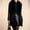 Black, variant on Babysbule Womens Coats Women Winter Faux Leather Long Sleeve Coat Jacket Outerwear Long Overcoat