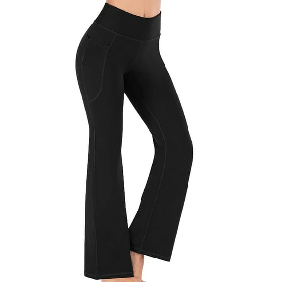 Baqcunre Yoga Pants Women,Women's Solid Color High Waist Hip Lift Yoga Casual Leggings,Pants For Women,Yoga Leggings,Wide Leg Pants Woman,Womens Clothes,Black,L