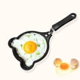 thumbnail image 4 of Sartén para huevos fritos, sartén para huevos antiadherente, mini sartén para huevos y tortillas de acero, sartén en forma divertida y linda, adecuada para estufas de gas e inducción. JAMW Sencillez, 4 of 5