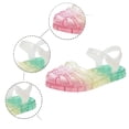 thumbnail image 4 of Krdevn Flat Heel Closed Round Toe Ankle Strap Glitter Detailed Jelly Casual Beach Sandals (Little Girls,Big Girls),7-8 Years, 4 of 8
