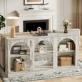 thumbnail image 5 of Tribesigns 63 Inch Console Table, Long Farmhouse Entryway Table with 3 Tier Storage for Living Room, Hallway, Distressed White, 5 of 5