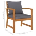 thumbnail image 4 of vidaXL 5 Piece Garden Lounge Set with Cushion Solid Acacia Wood, 4 of 5