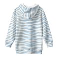 thumbnail image 5 of Xoenoiee Girl Bow Stripe Print Long Hoodies for Girls Long Sleeve Hooded Sweatshirts Dress Outwear Fit Tunic Athletic Hooded Pullover Sweatshirt with Pocket Sweater for Teenagers, 11-12 Years, 5 of 7