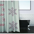 thumbnail image 3 of Simply Daisy 70" W x 73" L Let It Snow Polyester Shower Curtain, Breezy Green [1 Ct], 3 of 5