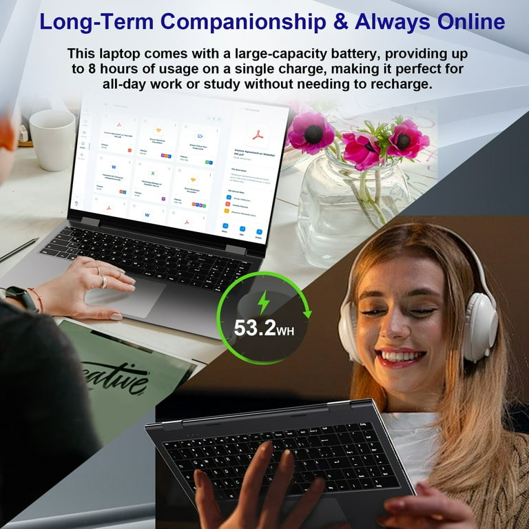 Jumper, 2-in-1 Laptop Touchscreen, 16in, 16GB DDR4 640GB ROM